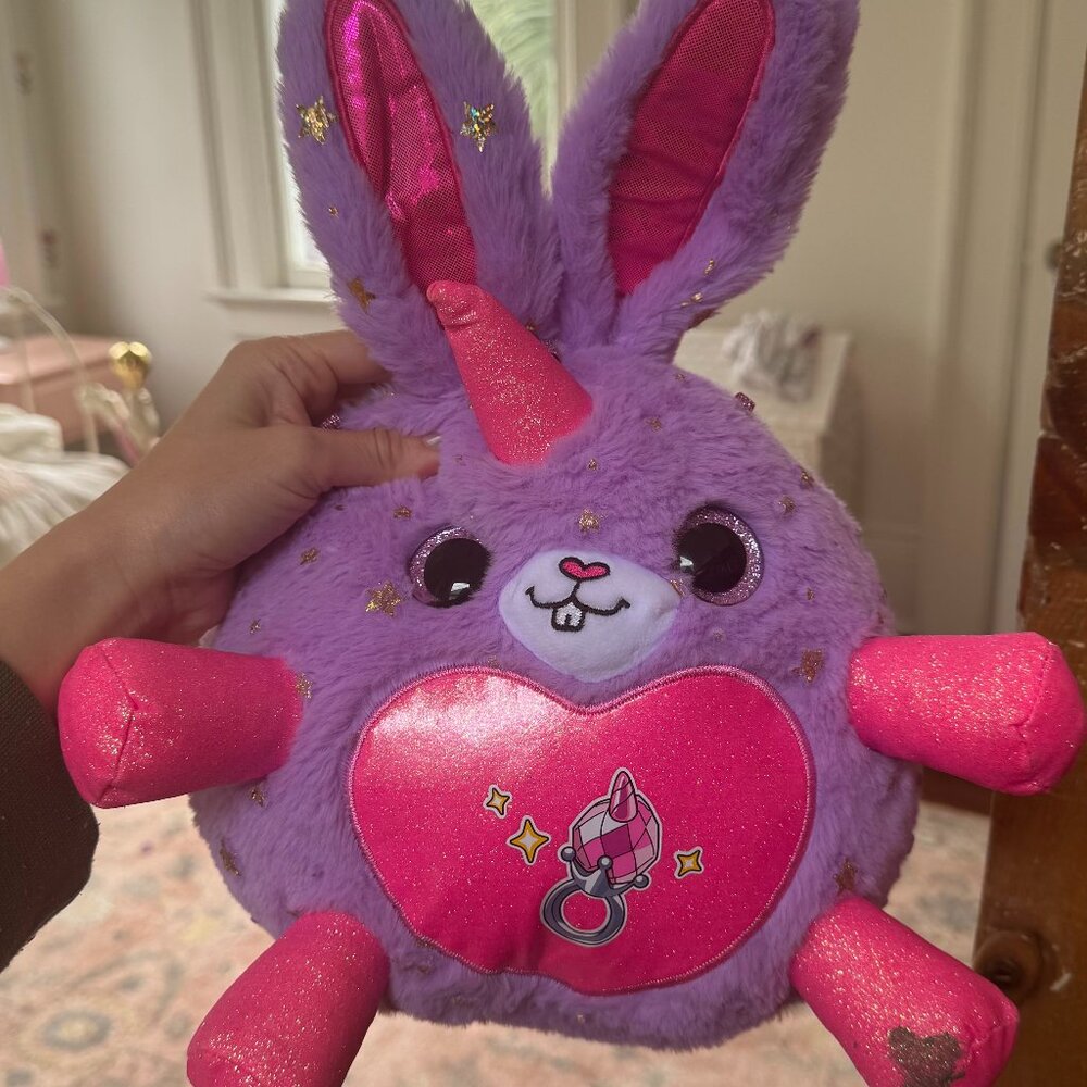 Rainbocorn Plush Sweet Shake Surprise Rabbit Stuffed Animal Purple Pink